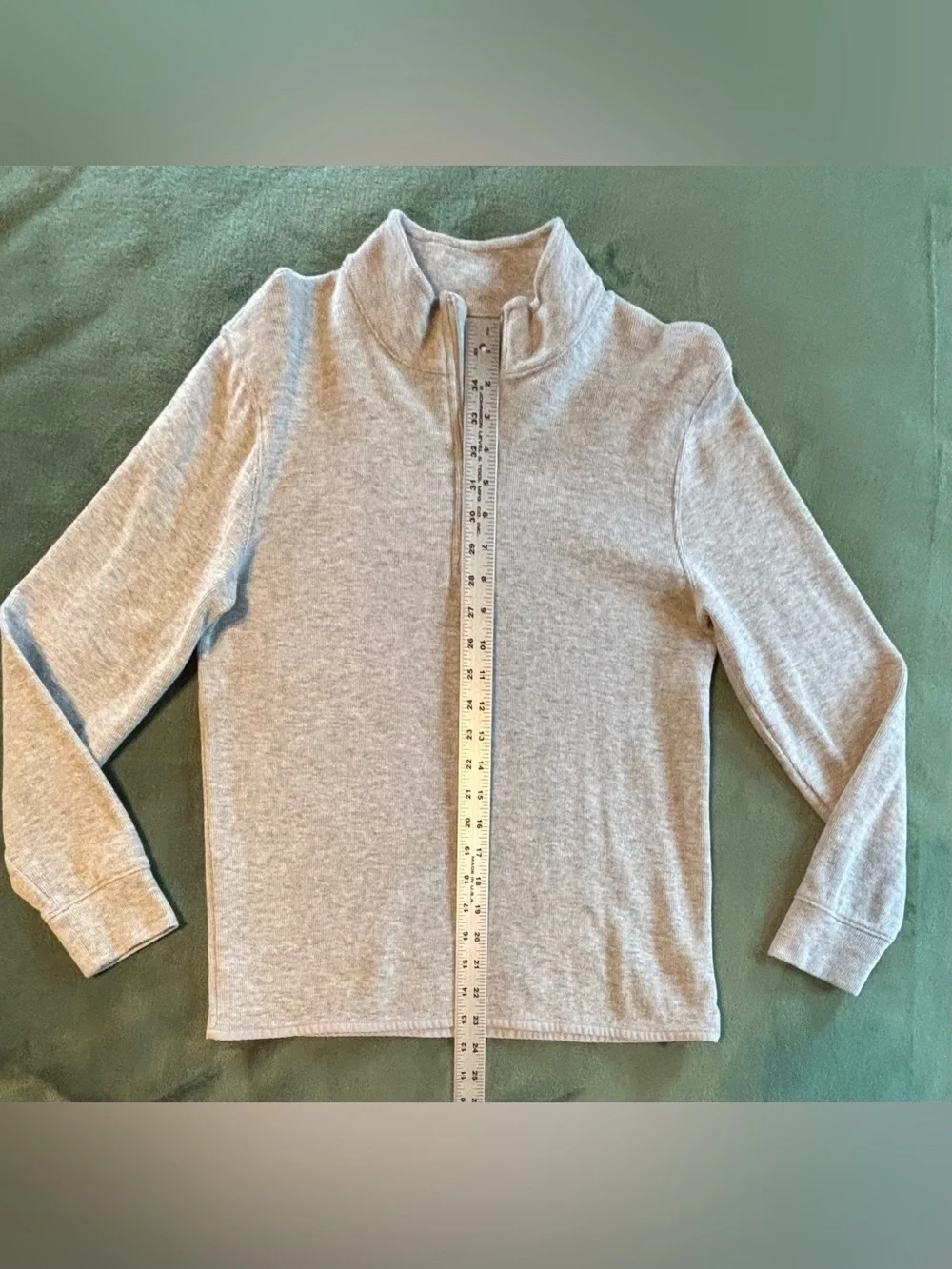 GAP Kids Light Gray Half-Zip Mock Neck Sweater, Size: XXL (boys)